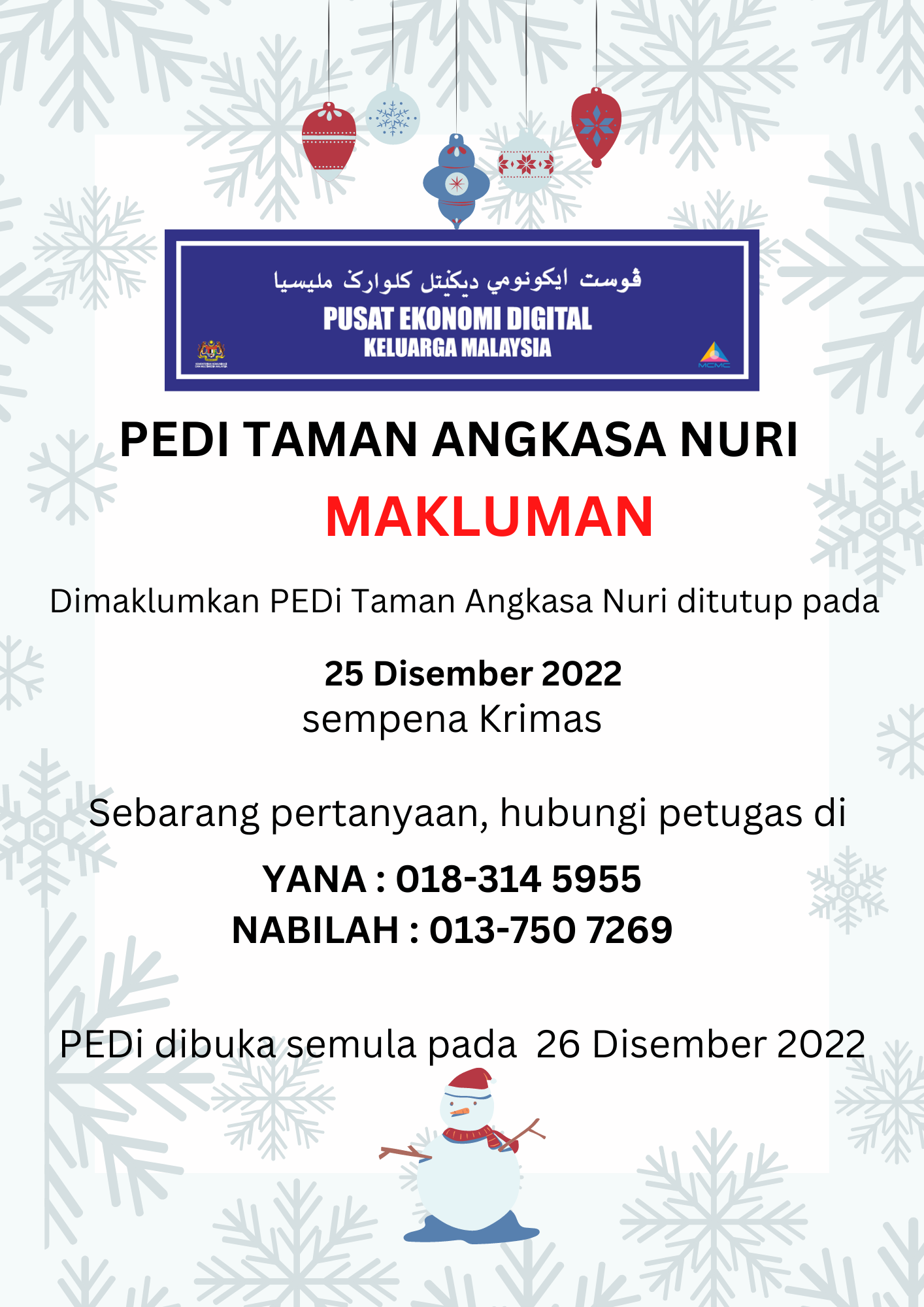 PENUTUPAN SEMENTARA